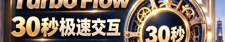 Turbo Flow；30秒极速交互；2 [physical coin engraved $] 即可参与；可放大千倍操作；30秒；立即操作